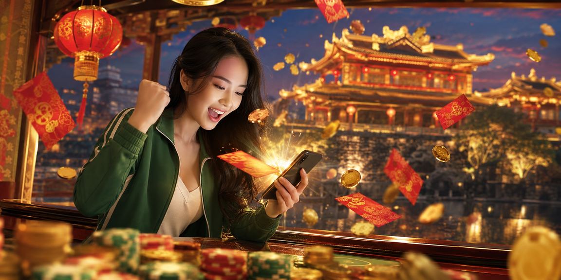 Bao lì xì đỏ và đèn lồng tại Huế biểu trưng cho các ưu đãi thưởng trên nền tảng